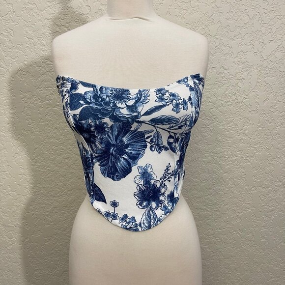 Boohoo NWOTs Floral Corset Stretchy - Picture 3 of 9